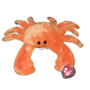 VTG 1999 Ty Beanie Buddy DIGGER Orange Crab Plush 14.5"Large MWMT Stuffed Animal